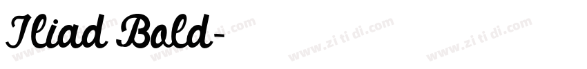 Iliad Bold字体转换